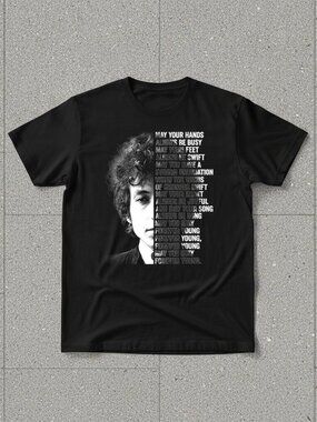 Vintage Bob Dylan Forever Young Graphic T-Shirt | Classic Folk Rock Music Tee |